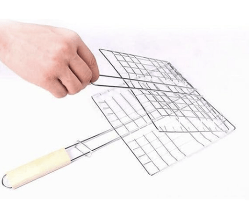 Fish Grilling Basket BBQ Net Barbecue Clip Tool Grill for Outdoor Camping - Image 2